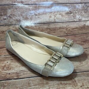 Monet Gold Leather flats size 8.5